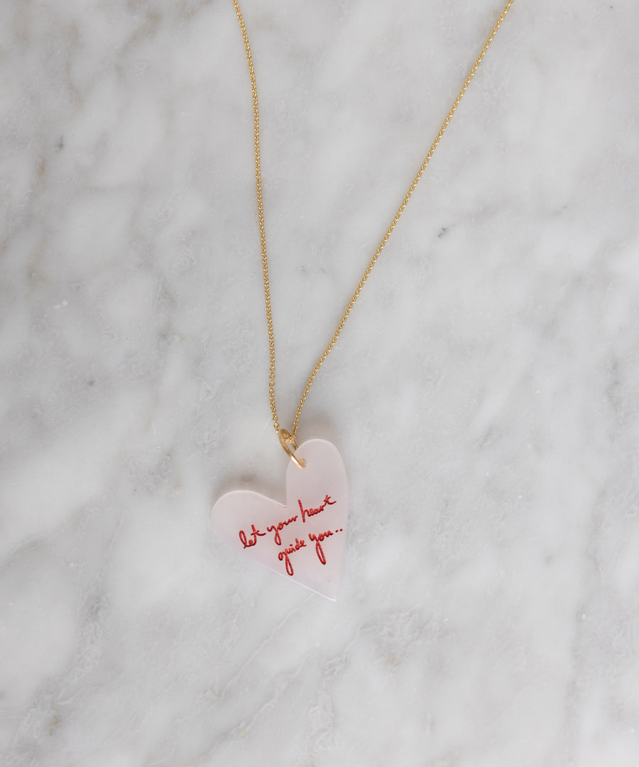 A WALD Berlin Let Your Heart Guide You Necklace with the words 'love you' written on it.
