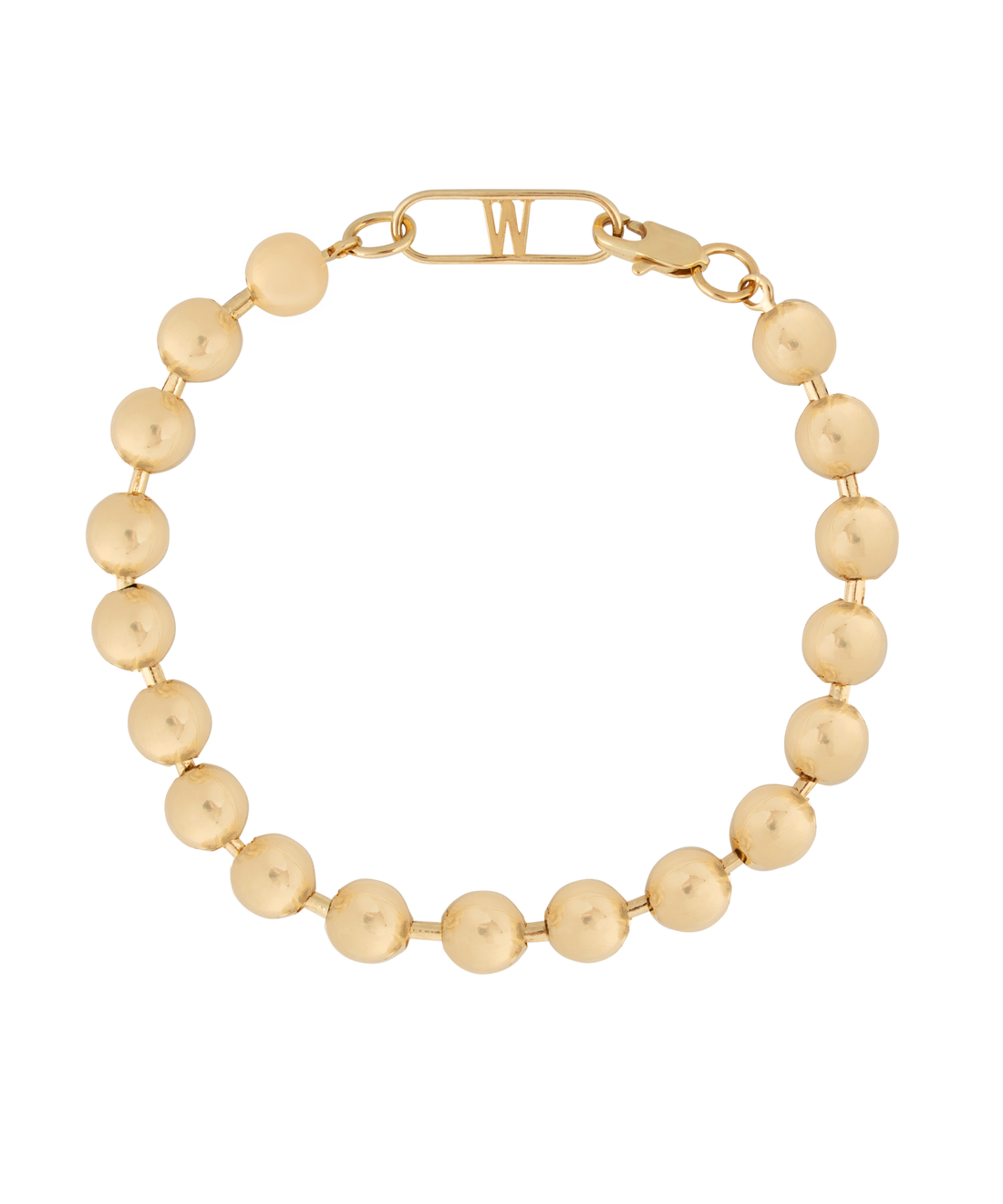 A WALD Berlin Harry Gold Bracelet with a gold-plated bead.