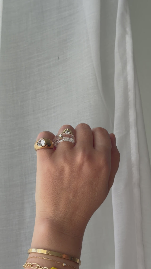 Mutter Swarovski Herzring