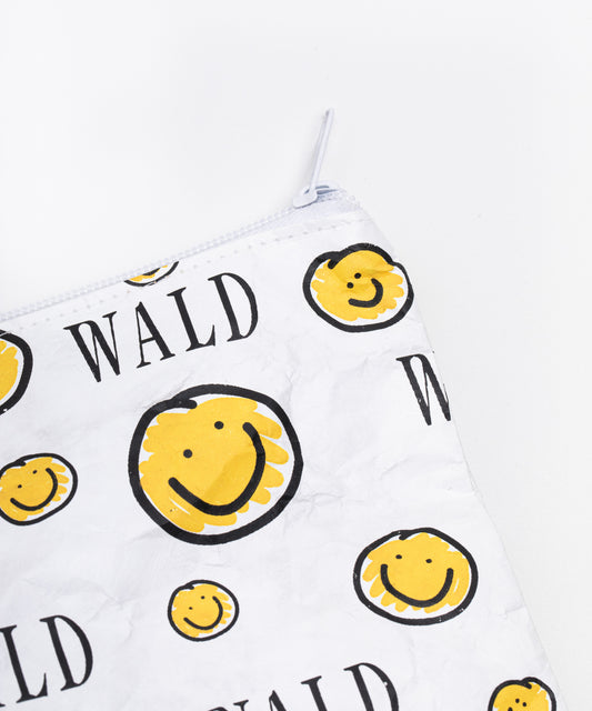A smiley face jewelry pouch inspired by Berlin from WALD Berlin in Germany.