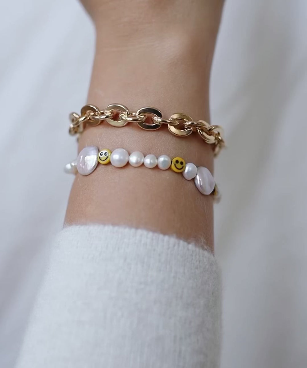 Extention Bracelet Dude Smilie Pearl with